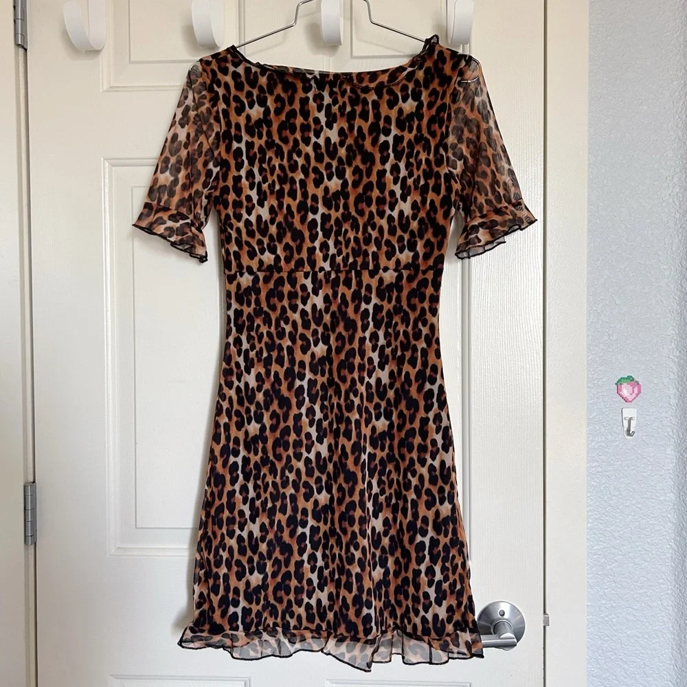 Mesh Ruffle Mini Dress - Picture 3 of 9